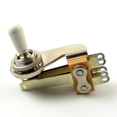 Switchcraft 3-Way Right Angle "L-Type" Toggle Switch w/ White Switchcraft Tip