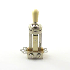 Switchcraft 3-Way Long Straight Toggle Switch w/ Cream Switchcraft Tip