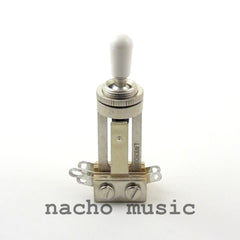 Switchcraft 3-Way Long Straight Toggle Switch w/ White Switchcraft Tip