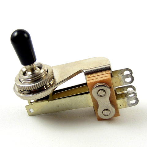 Switchcraft 3-Way Right Angle "L-Type" Toggle Switch w/ Black Switchcraft Tip