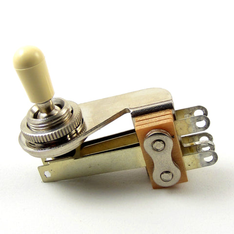 Switchcraft 3-Way Right Angle "L-Type" Toggle Switch w/ Cream Switchcraft Tip